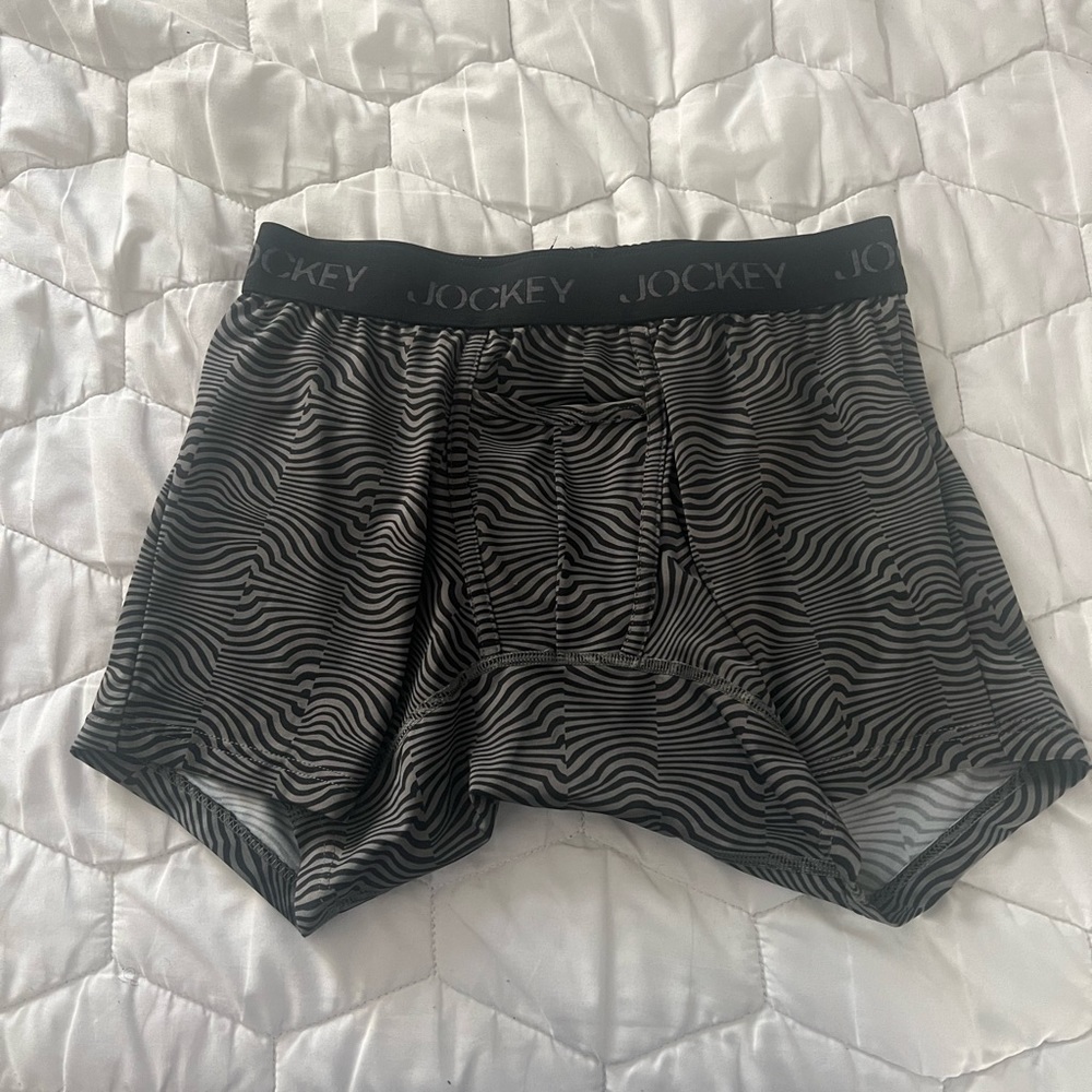 Jockey gray and black boxerbriefs size medium